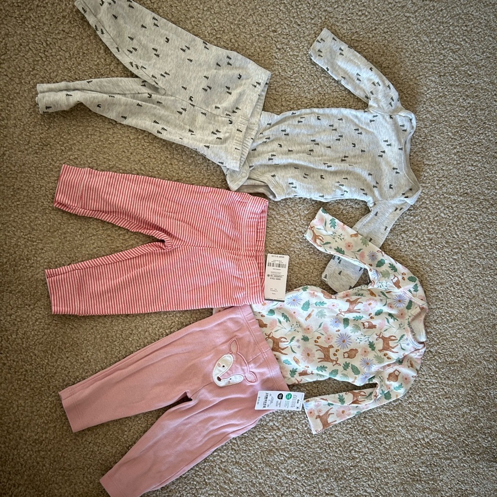 Assorted Baby Onesies and Pants Set
